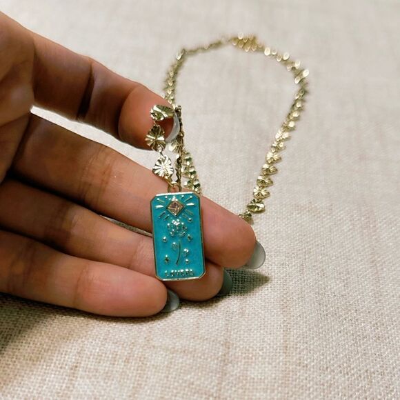 Bohemian gold necklace M429 - Picture 4 of 5